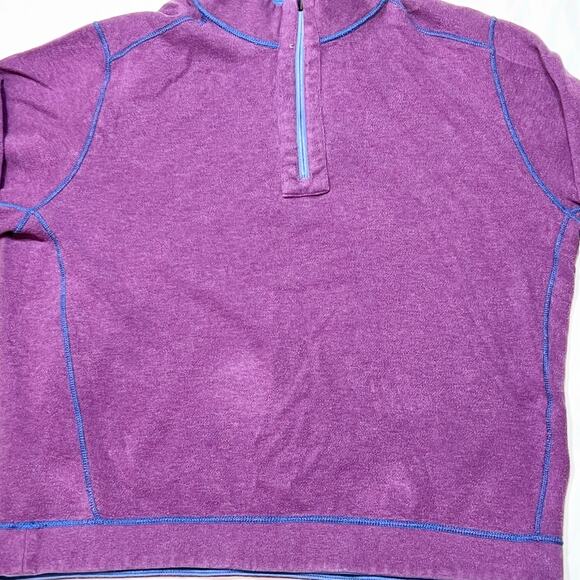 Tommy Bahama Reversible 1/4 Zip Pullover Sweater Men Large Blue Purple Used - Picture 4 of 8